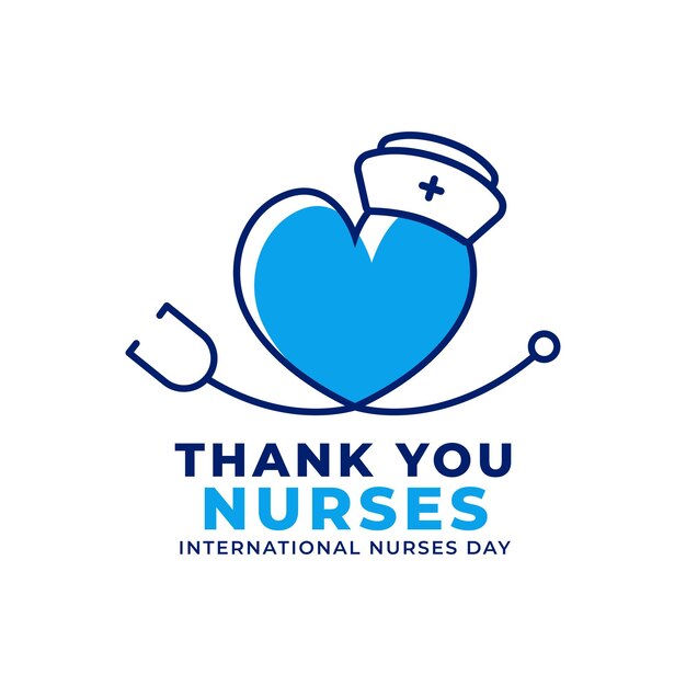 Vecteur merci infirmière modèle de bannière de la journée internationale des infirmières