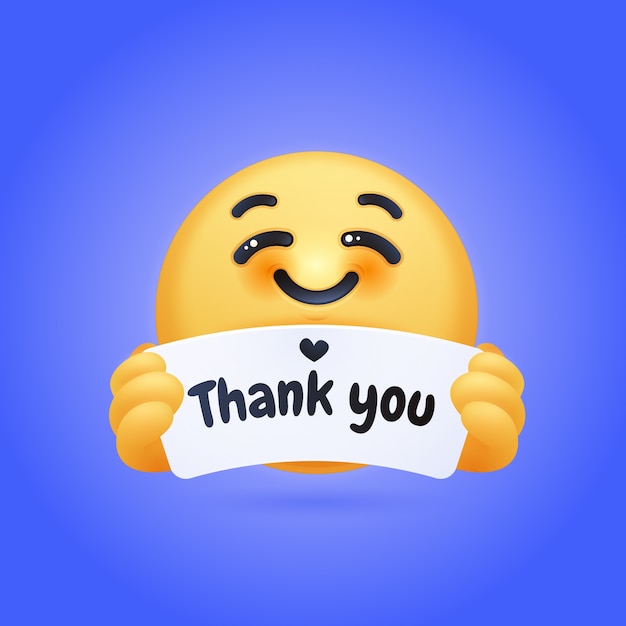 Vecteur merci pour l'illustration emoji