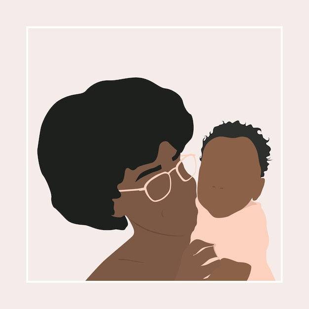 Mère tenant un bébé