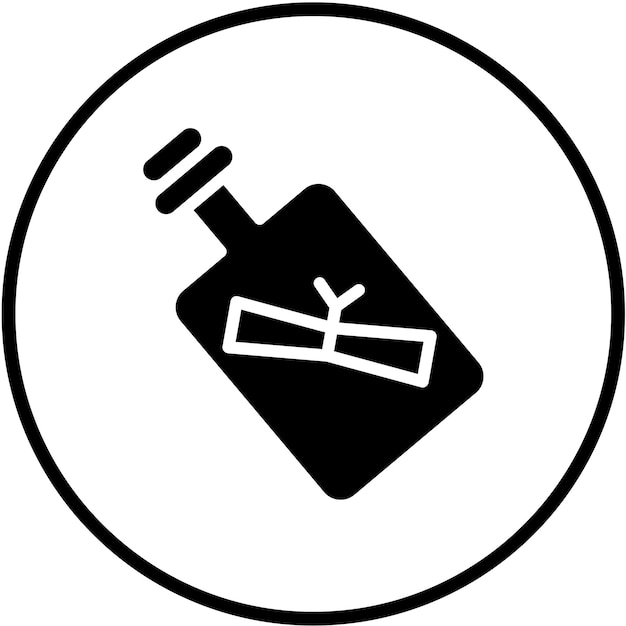 Message de conception vectorielle dans un style d'icône de bouteille