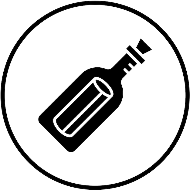 Message de conception vectorielle dans le style d'icône de bouteille
