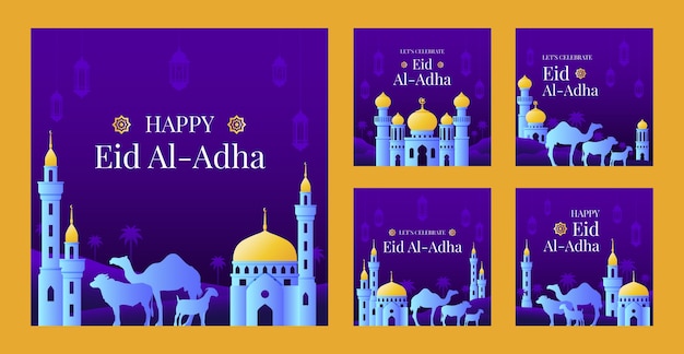 Message Instagram Dégradé Eid Al-adha