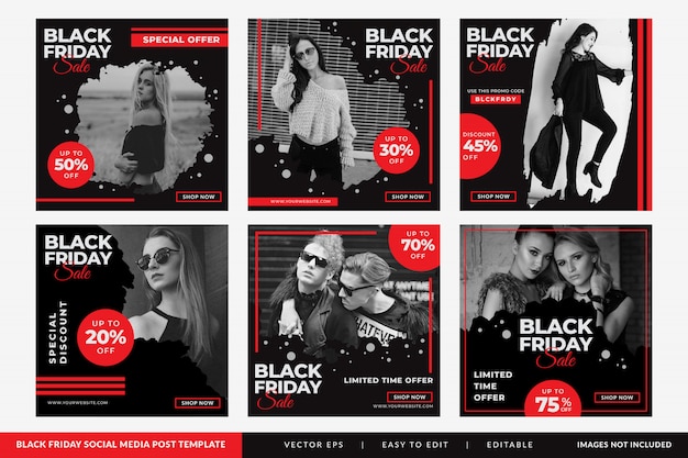 Message Sur Les Réseaux Sociaux Black Friday Fashion Sale