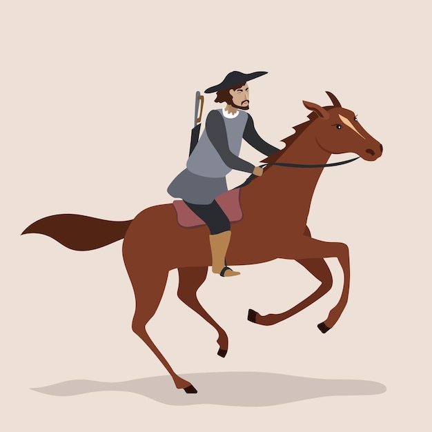 Le messager monte à cheval Un homme à cheval