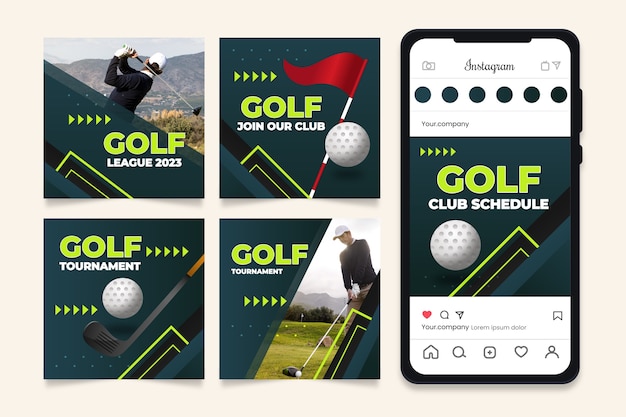 Messages instagram du club de golf dégradé