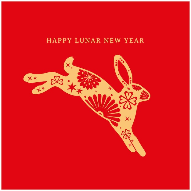 Vecteur messages instagram de vecteur plat nouvel an chinois