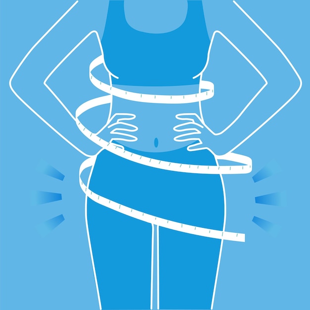 Mesure du corps du sport féminin pour la santé et la beauté