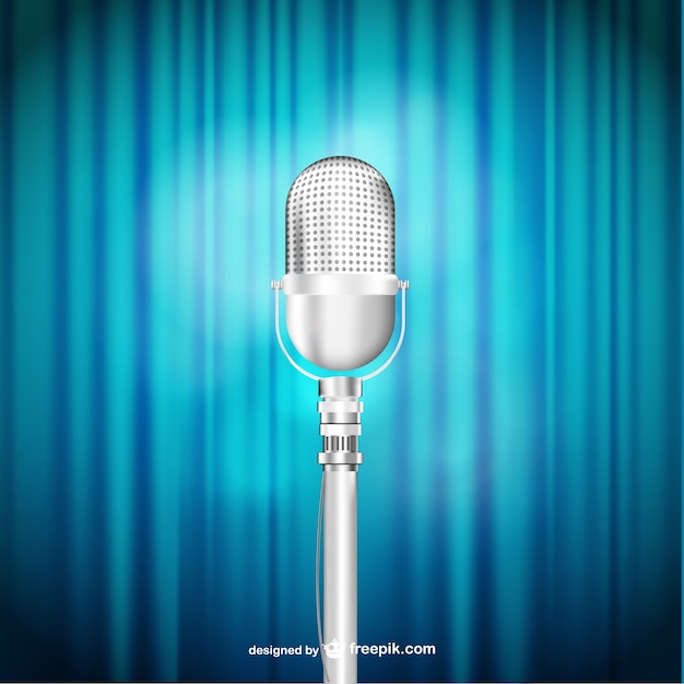 Vecteur metallic microphone