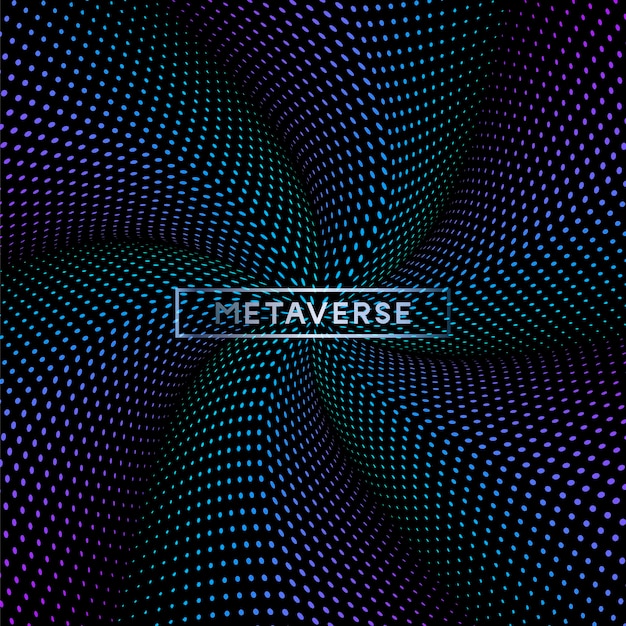 Métavers espace virtuel technologie futuriste concept de haute technologie numérique abstrait