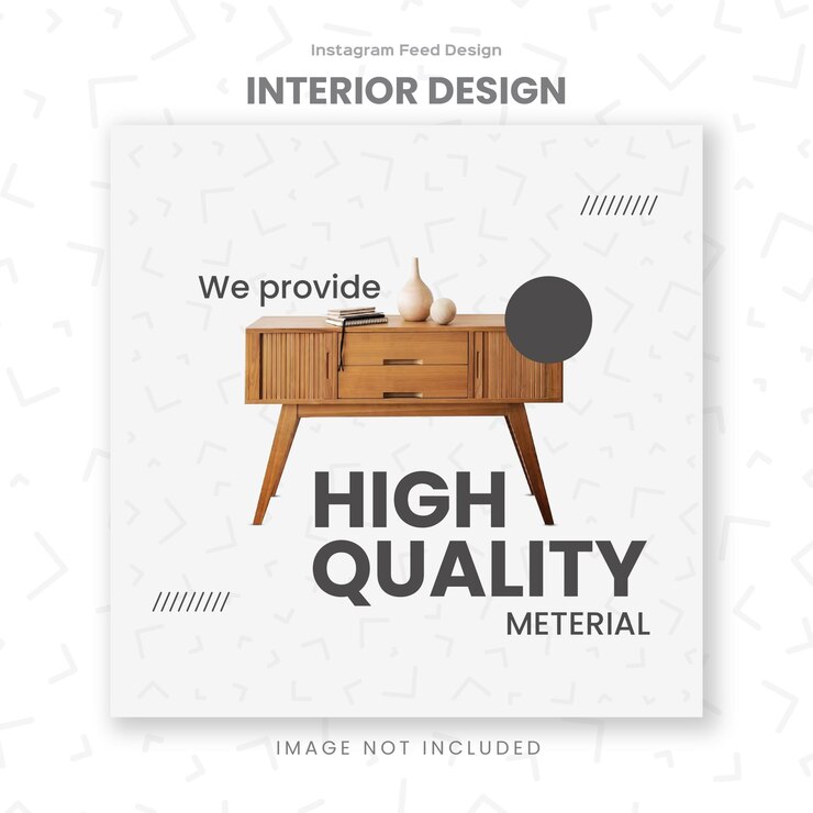 Vecteur meubles d'intérieur instagram feed design