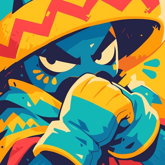 Un Mexicain fait de la boxe.