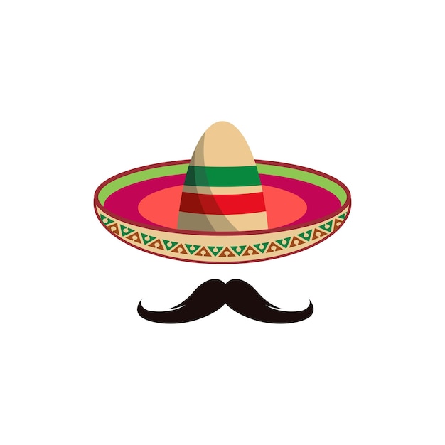 Mexique chapeau icône illustration vectorielle