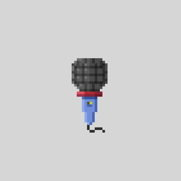 Microphone Dans Un Style Pixel Art