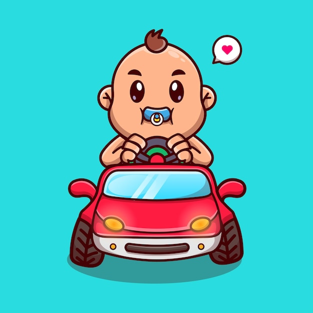 Bébé À Bord. Bébé En Voiture. Drôle De Petit Visage Souriant De Garçon Ou  De Fille. Enfants Vector Illustration Avec Texte. Autocollant Rond Jaune  Pour La Vitre Arrière De L'automobile. Clip Art