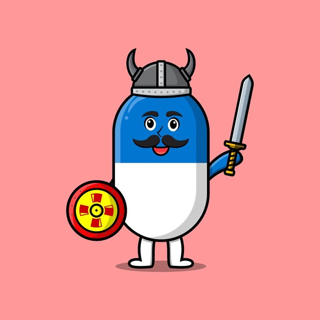 Mignon, Dessin Animé, Capsule, Médecine, Viking, Pirate