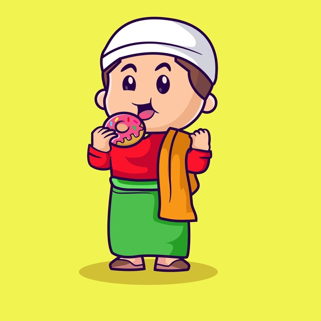 Mignon Enfant Musulman Ramadan Kareem