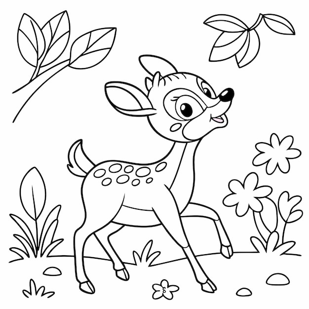 Un mignon faune dans la forêt