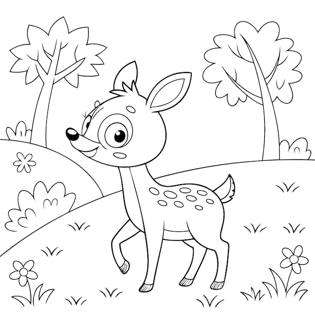 Un mignon faune dans la forêt