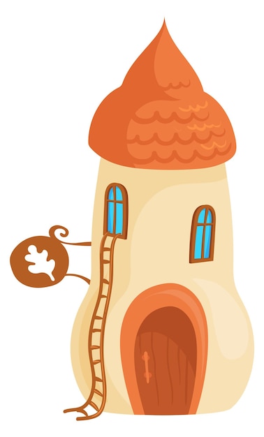 Mignon, Forêt, Fée, Maison, Dessin Animé, Gnome, Bâtiment