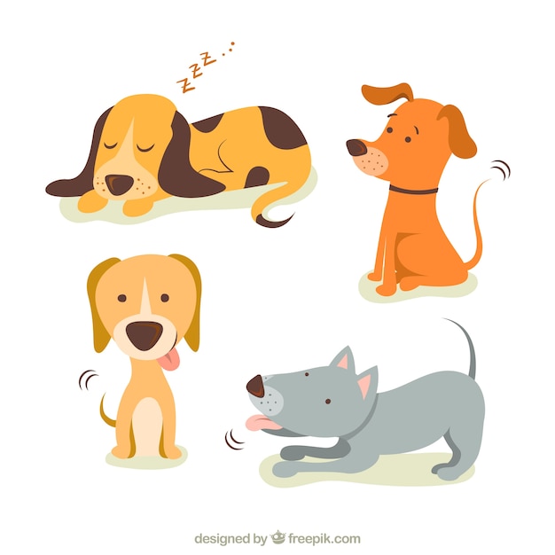 Mignon Illustrations De Chiens