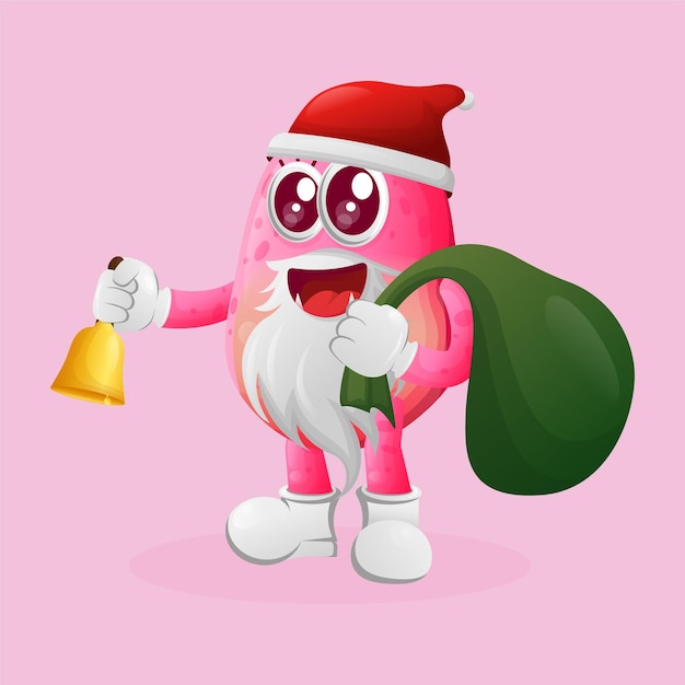 Mignon monstre rose père noël noël