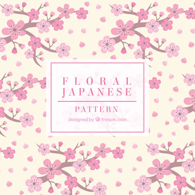 Mignon Motif Floral Japonais