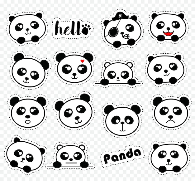 Mignon panda stikers