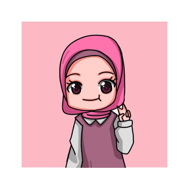 Mignon Personnage Musulman Féminin