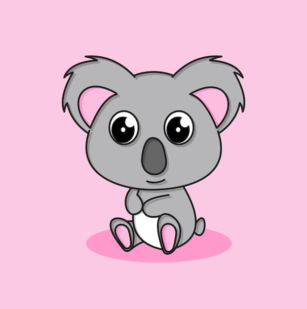 Vecteur mignon petit dessin animé de koala