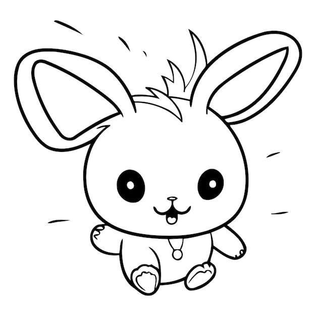 Vecteur un mignon petit lapin dessin animé illustration vectorielle d'un mignonne petit lapin