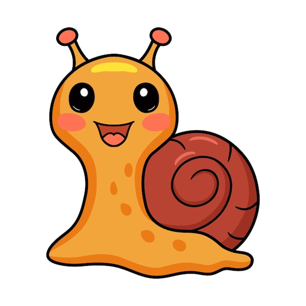 Mignon Petit Personnage De Dessin Animé D'escargot