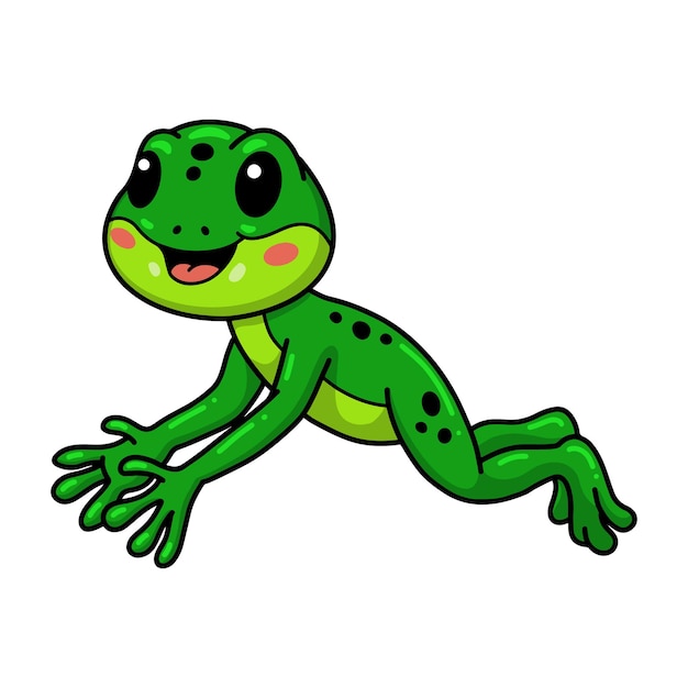 Mignon Petit Personnage De Dessin Animé De Grenouille