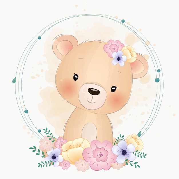 Mignon petit portrait d'ours