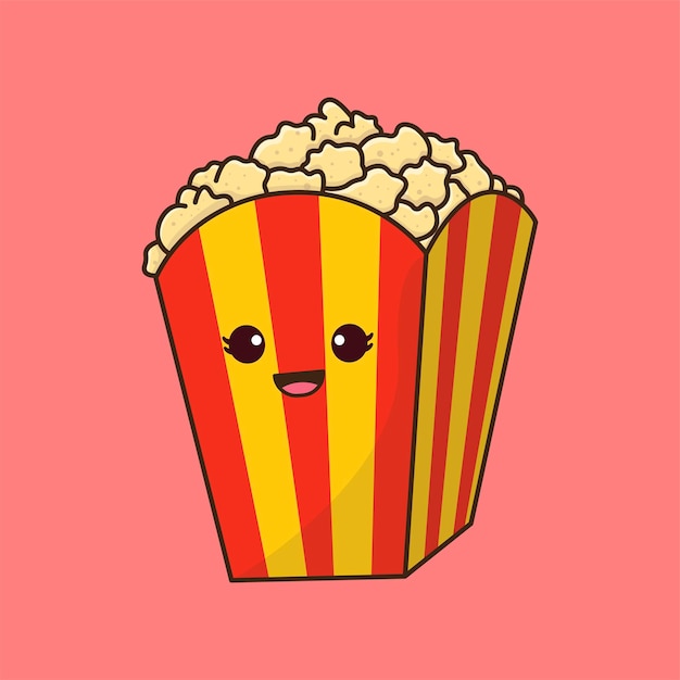 mignon, pop-corn, illustration