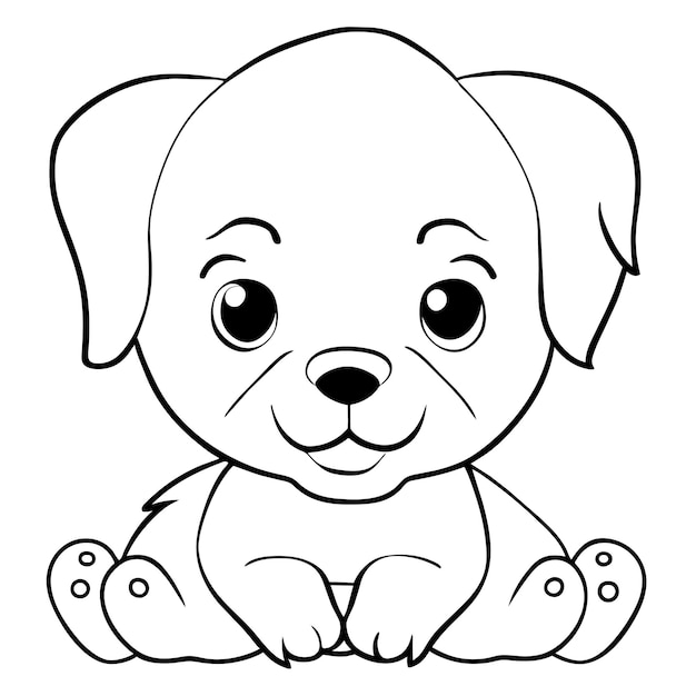 Vecteur mignon shiba inu chien dessin animé dessiné à la main autocollant icône concept illustration isolée