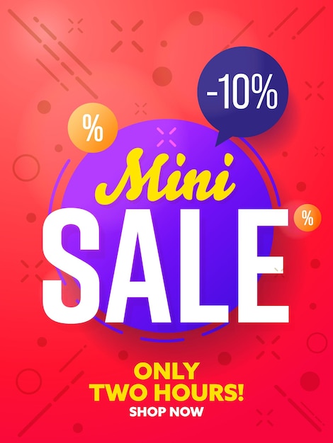 Mini Bannière De Vente 10% De Réduction De Prix