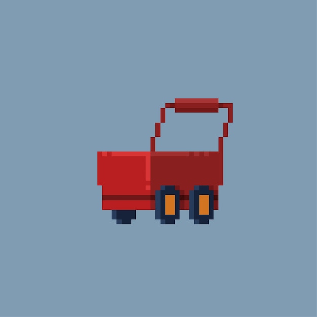 mini chariot en style pixel