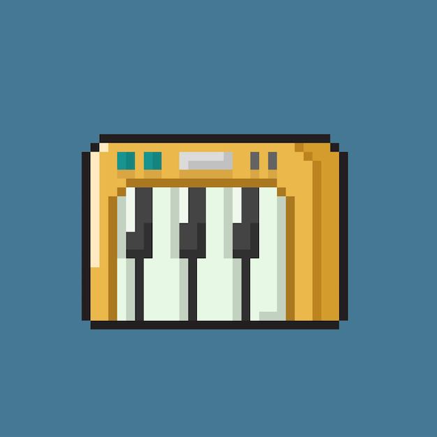 Mini Piano Dans Un Style Pixel Art