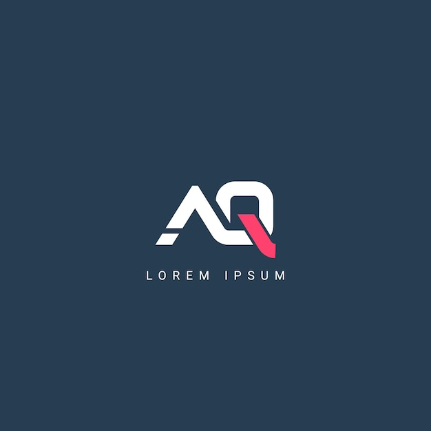 Minimal créatif initial basé sur le logo AQ et le logo QA Lettre AQ QA créatif monogramme élégant