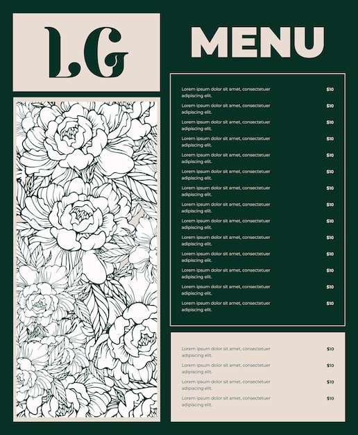 Minimalisme du modèle de menu de conception