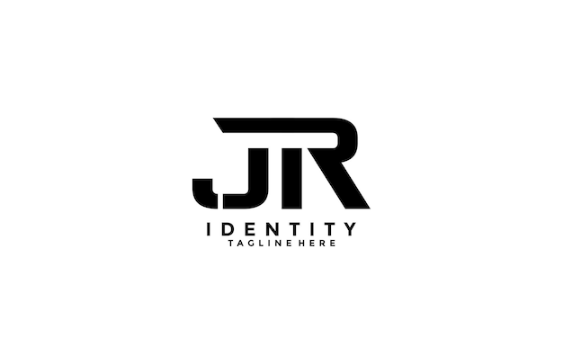 Minimalisme Initial JR Logogram Design Vector