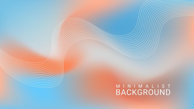 Minimalist abstract gradient background with wavy lines