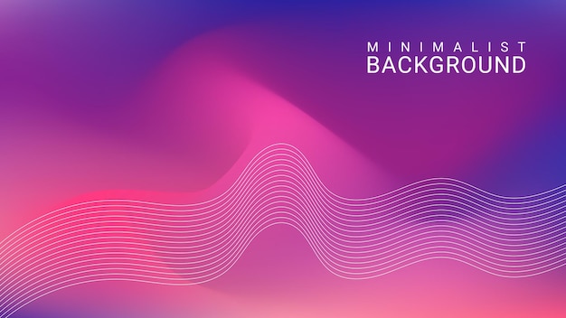 Minimalist abstract gradient background with wavy lines