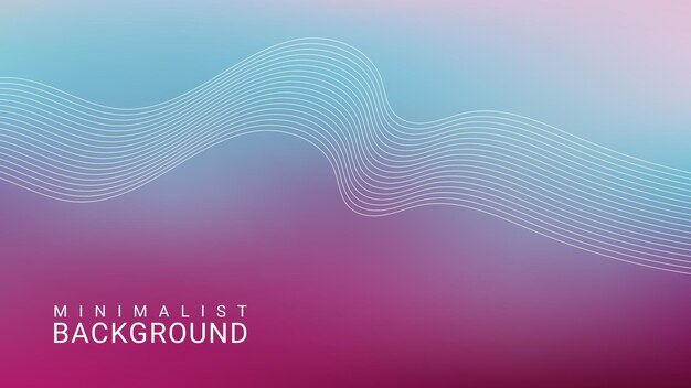 Minimalist abstract gradient background with wavy lines