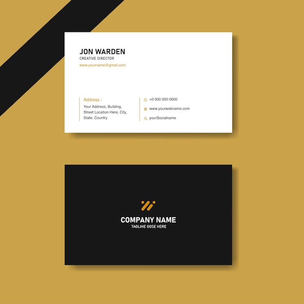 Mise en page de la carte de visite d'entreprise