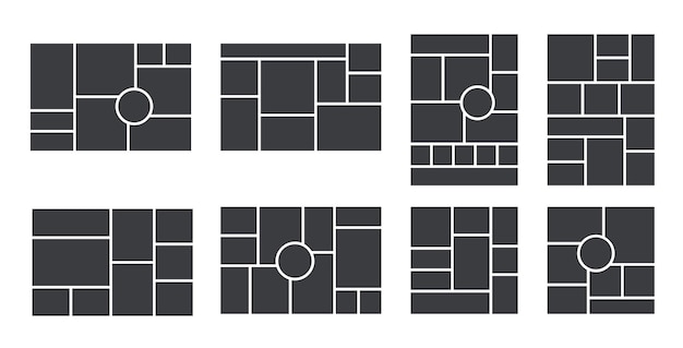 La Mise En Page Du Tableau D'humeur Modèles De Collage Arrière-plan Du Tableau De Humeur Images De Mosaïque Images De Photo De Montage