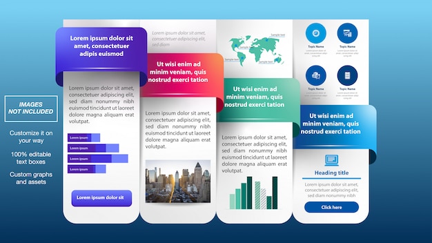 Mise En Page De Flux D'infographies Colorées