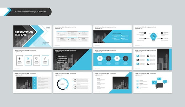 Mise En Page De Présentation De Modèle Avec Des éléments Infographiques