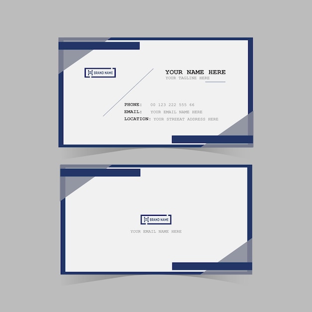 Mise En Page Simple Des Cartes De Visite