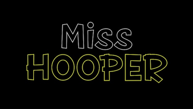 Miss Hooper T-shirts typographiques personnalisés à capuche